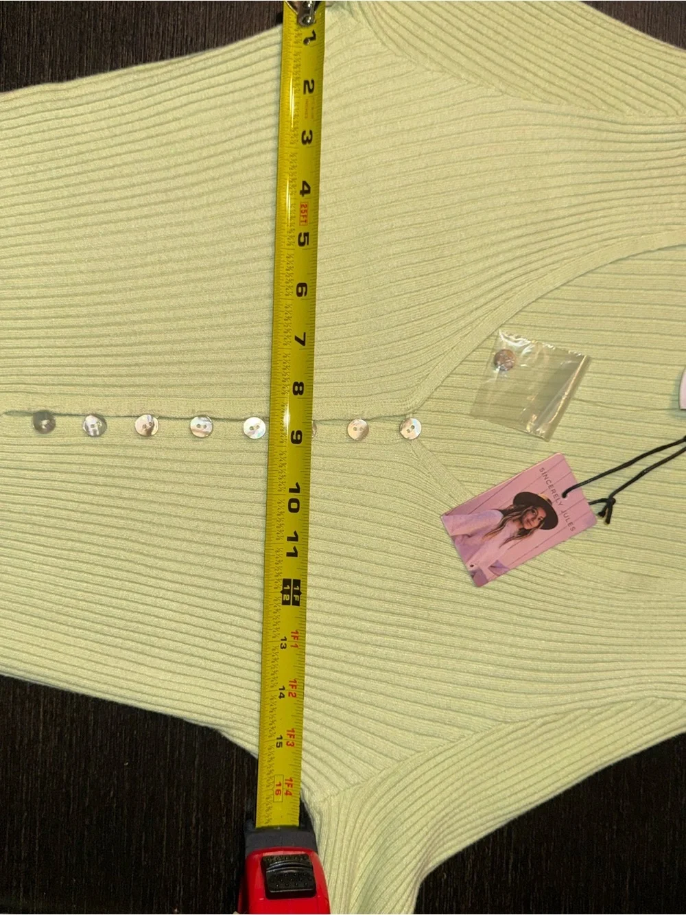Sincerely Jules Pale Lime Ribbed Button Cardigan Soft girl aesthetic cottagecore